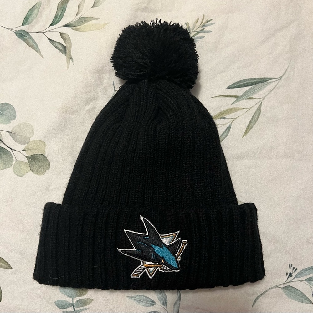 San Jose Sharks Knit Hat with Pom Fanatics